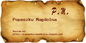 Popeszku Magdolna névjegykártya